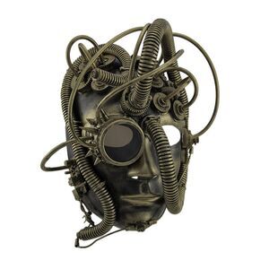 Scratch & Dent Man Droid Full Face Steampunk Cyborg Mask w/Goggle